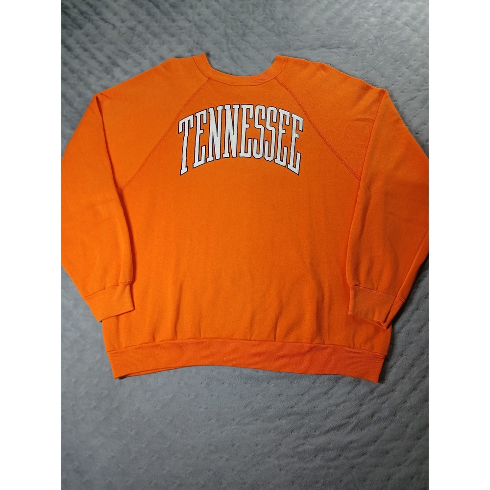 Vintage 80s Tennessee Volunteers Sweatshirt H. Wolf & Sons Orange XL Made in USA